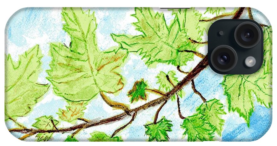 Trees iPhone Case featuring the painting Whispering Secrets in the Wind by Branwen Drew