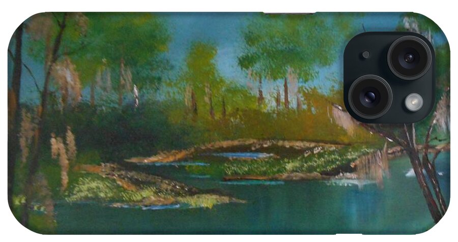 Landscape iPhone Case featuring the painting Whispering Voices Painting # 367 by Donald Northup