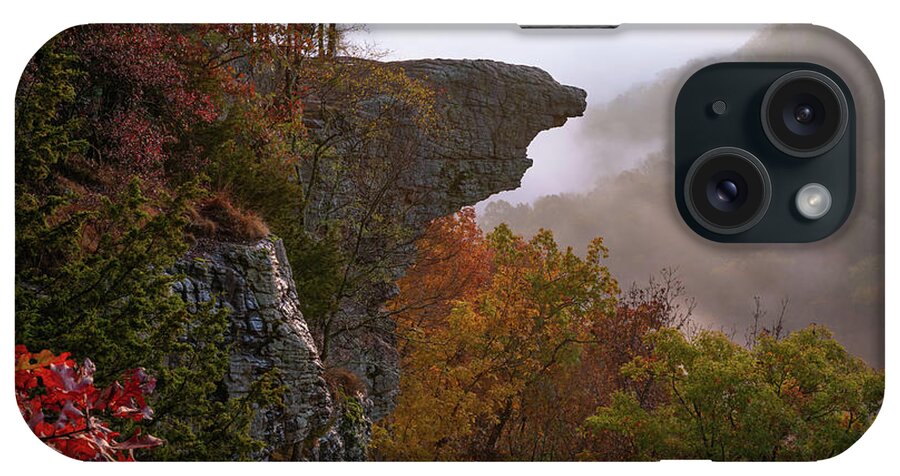 Hawksbill Crag iPhone Case featuring the photograph Whitaker Point Morning View In Autumn - Ozark National Forest by Gregory Ballos
