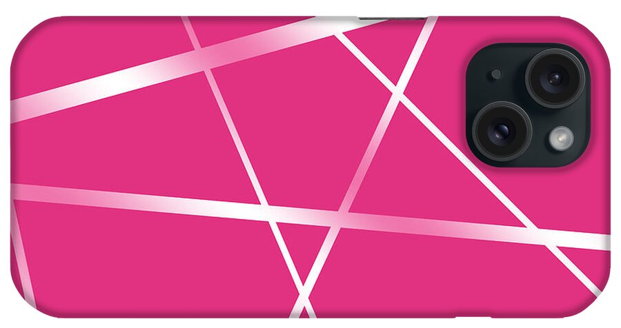 Lines iPhone Case featuring the photograph White lines on pink by Amanda Mohler