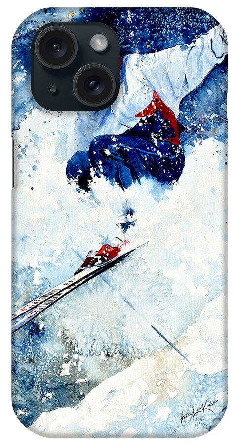 Sports Art iPhone Case featuring the painting White Magic by Hanne Lore Koehler