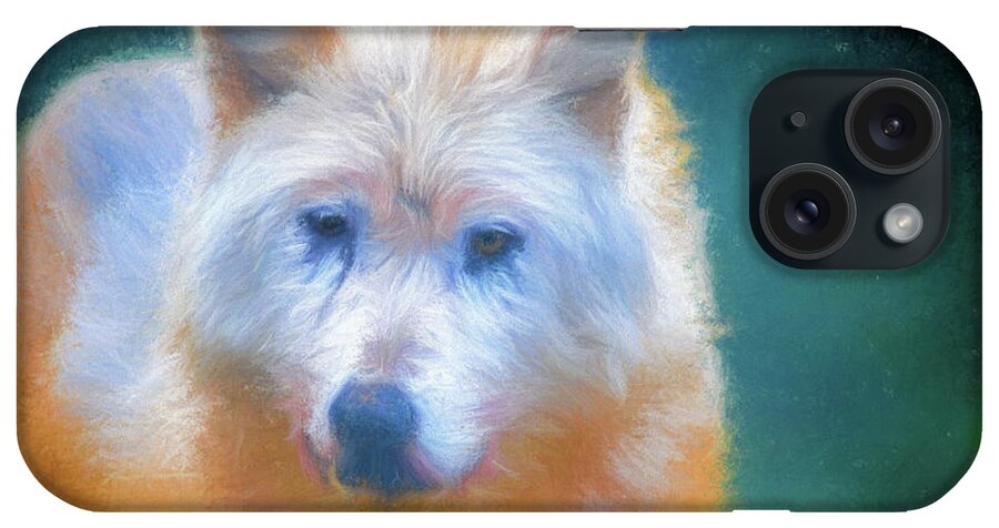 Digital iPhone Case featuring the digital art White Wolf by LGP Imagery