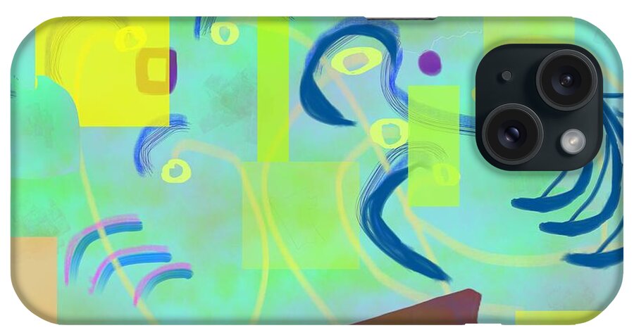 Abstract Art iPhone Case featuring the digital art Why Are You Not Dancing by Jeremiah Ray