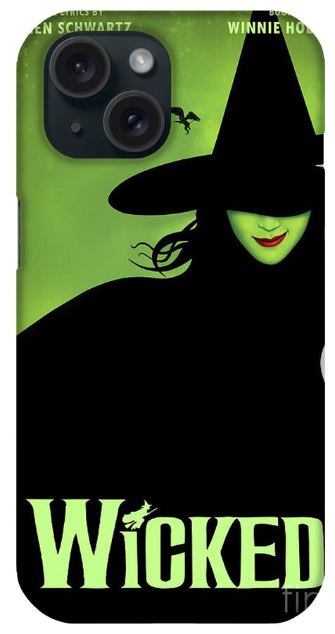 Musical Poster iPhone Case featuring the digital art Wicked by Bo Kev
