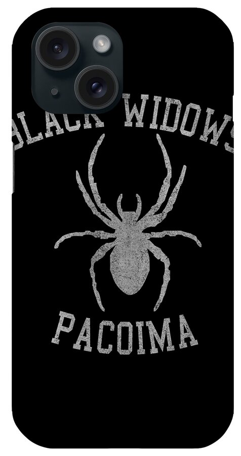 Funny iPhone Case featuring the digital art Widows Pacoima by Flippin Sweet Gear