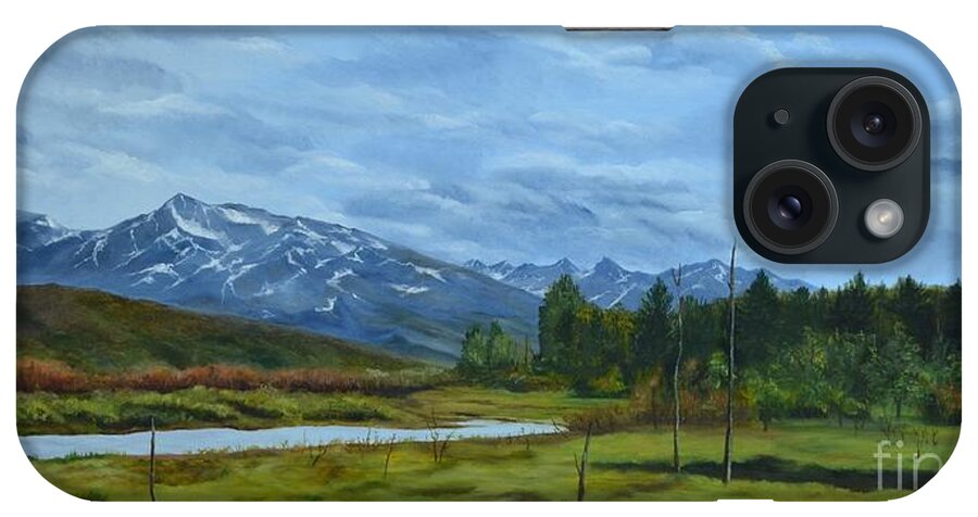 Northern iPhone Case featuring the painting Wild Alaska by Mary Rogers