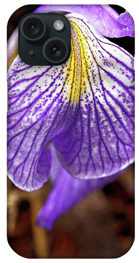 Flower iPhone Case featuring the photograph Wild Iris Petal by Bob Falcone