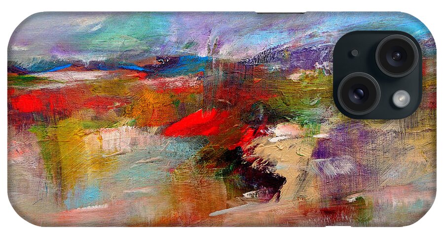 Wild Irish Abstract Landscape Paintings A Vibrant Painting Of Email Artistpixi@gmail.com To Subscribe To My Mailing List iPhone Case featuring the painting Wild irish abstract landscape paintings by Mary Cahalan Lee - aka PIXI