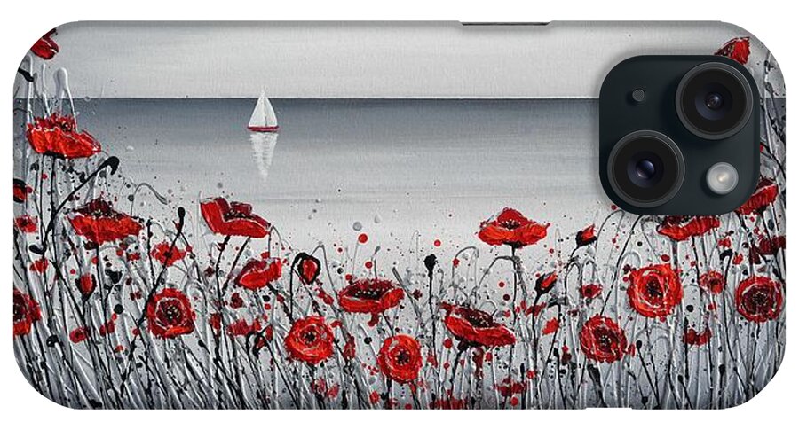 Redpoppies iPhone Case featuring the painting Wild Wanderlust Days by Amanda Dagg