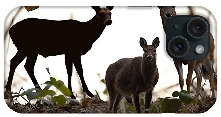 Forest iPhone Case featuring the painting Wildlife At Forest by N Akkash