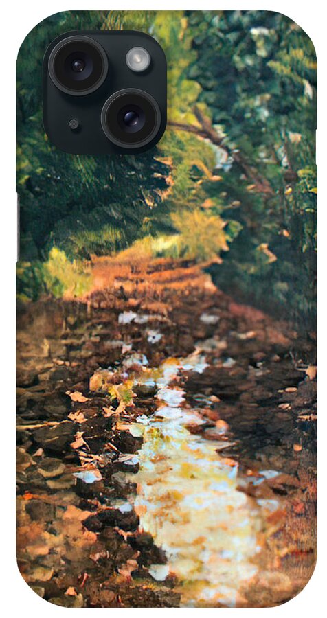 Plein Air Painting iPhone Case featuring the painting Wildwood Creek by Ruben Carrillo