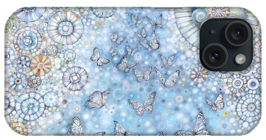 Butterfly iPhone Case featuring the painting Will of Happiness by Manami Lingerfelt