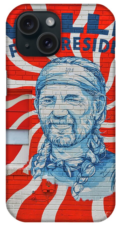 Willie For President Mural iPhone Case featuring the photograph Willie For President Mural by Bee Creek Photography - Tod and Cynthia