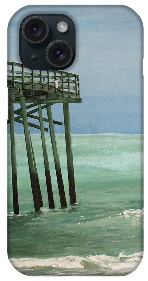 Pier iPhone Case featuring the painting Wilmington Welcome by Heather E Harman