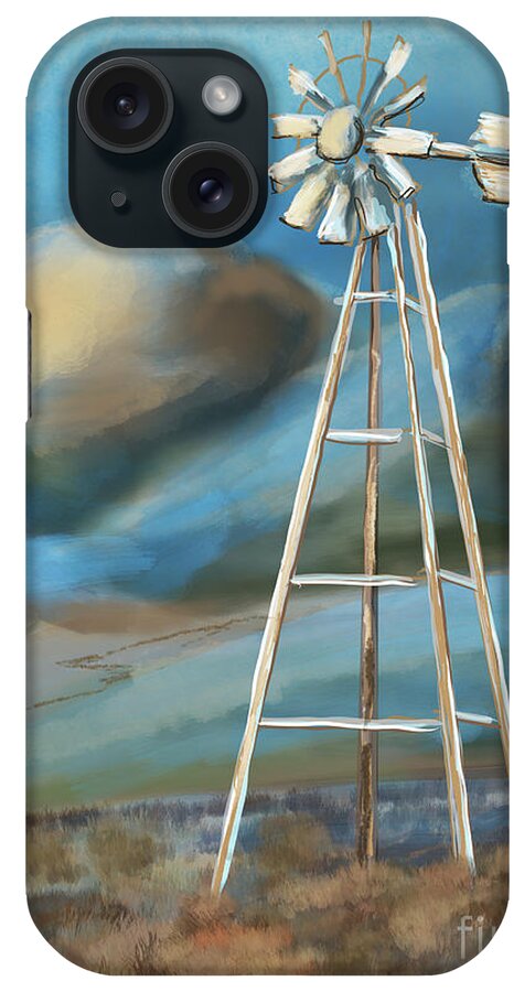 Farm iPhone Case featuring the digital art Wind Mill by Doug Gist