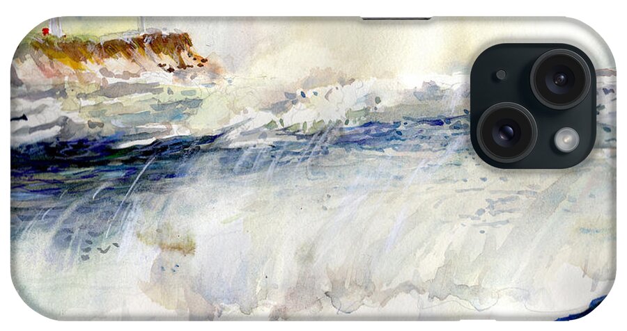 Beach iPhone Case featuring the painting Wind Swept Breakers by P Anthony Visco