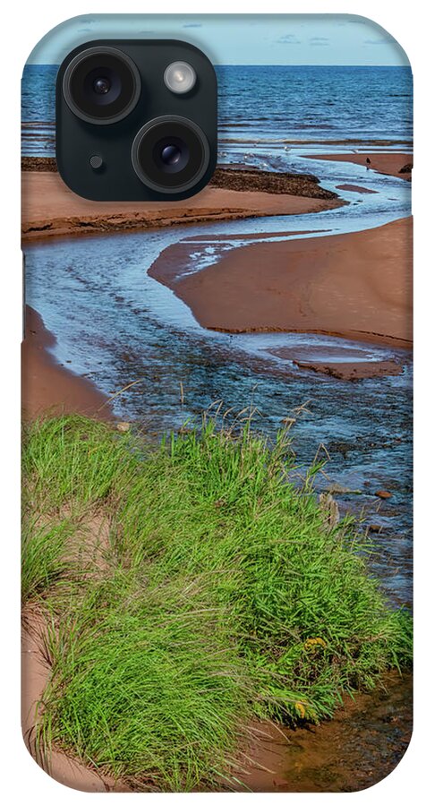 Prince Edward Island iPhone Case featuring the photograph Winding Out To Sea by Marcy Wielfaert