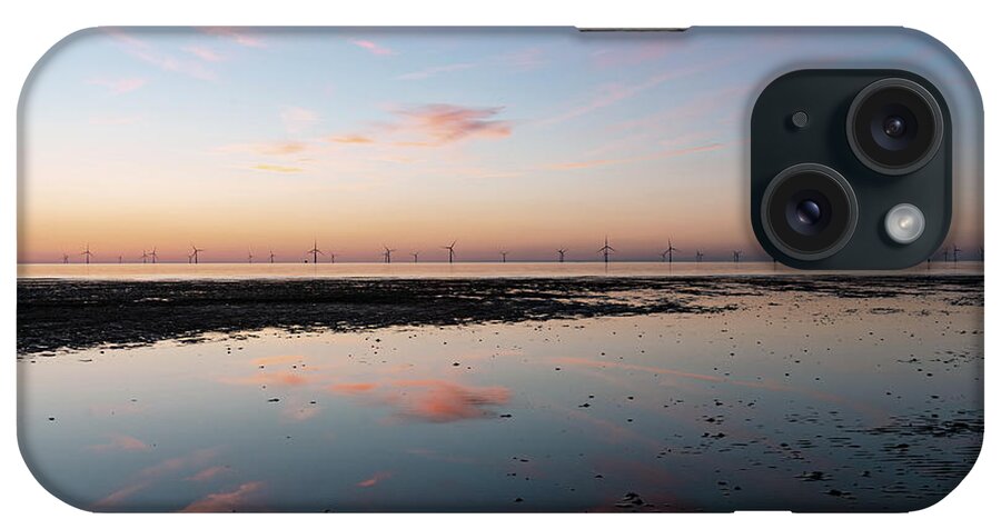 Hoylake iPhone Case featuring the photograph Windmills at Sunset by Spikey Mouse Photography