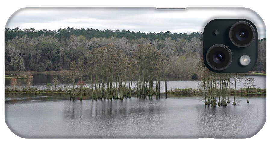 #pineyzlake#winter#recreationalareas#lakes#tallahasseeflorida#usa iPhone Case featuring the photograph Winter at Piney Z Lake by Katherine Y Mangum