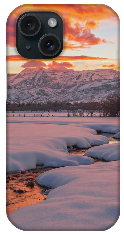 Heber iPhone Case featuring the photograph Winter Burner in the North Fields by Wasatch Light