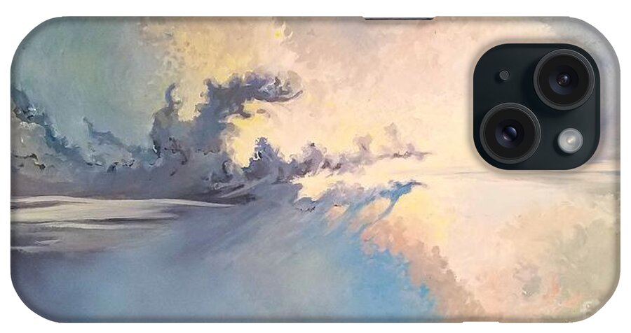 Winter iPhone Case featuring the painting Winter Cloud Dragon by Merana Cadorette