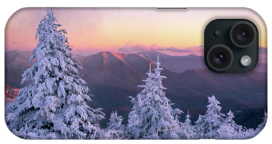 Blue iPhone Case featuring the photograph Winter dreamscape by Serge Skiba