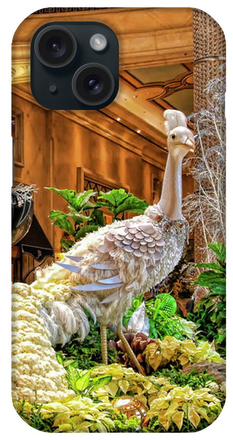 Winter iPhone Case featuring the photograph Winter exotic bird Palazzo, Las Vegas by Tatiana Travelways
