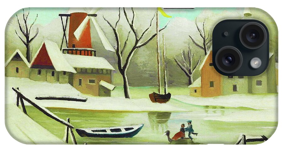 Winter iPhone Case featuring the painting Winter by Henri Rousseau