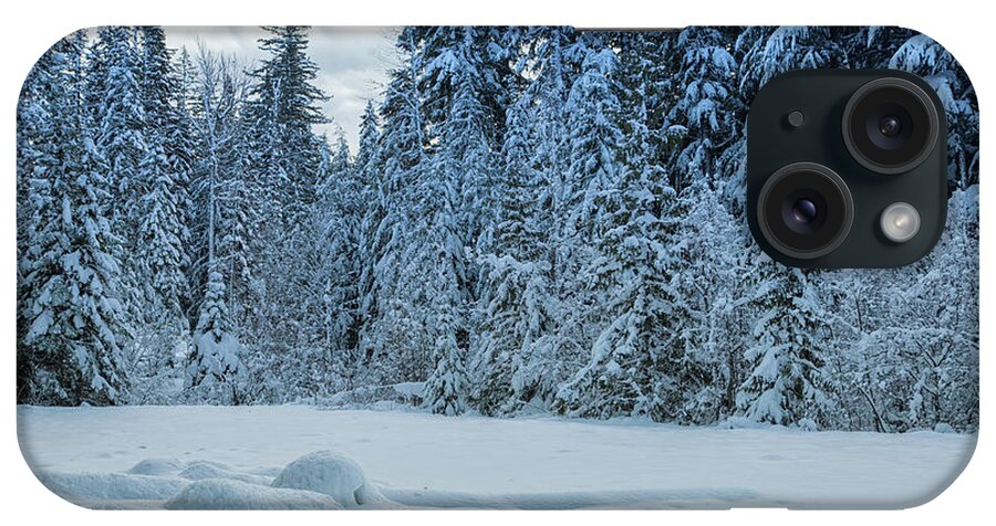 White River Snowshoeing iPhone Case featuring the photograph Winter in Mt Hood National Forest by Kunal Mehra