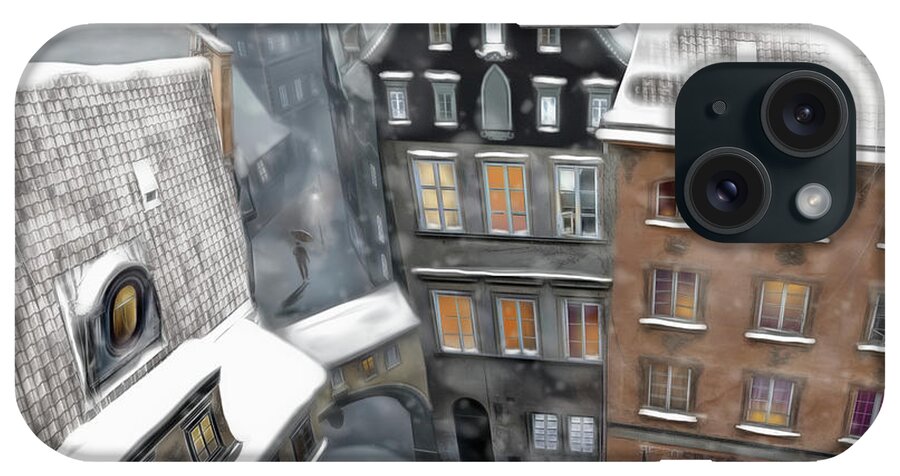 Buildings iPhone Case featuring the photograph Winter in the Old Town by Aleksander Rotner