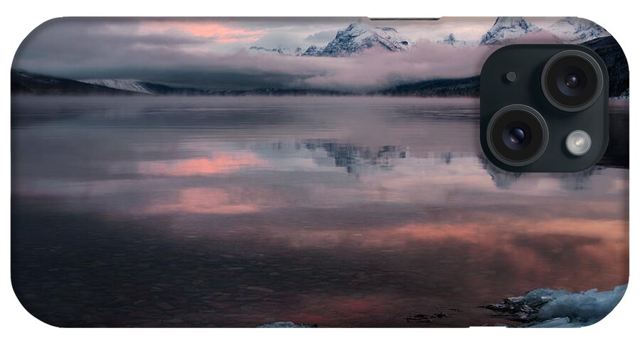 Glacier iPhone Case featuring the photograph Winter Morning at Lake McDonald by Matt Hammerstein