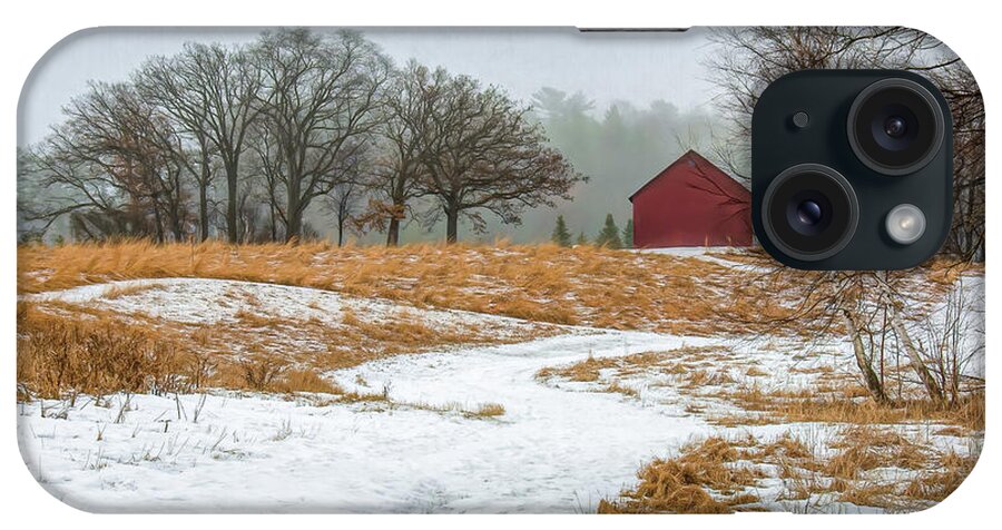 Nature iPhone Case featuring the photograph Winter Path to Jorgens Barn by Trey Foerster