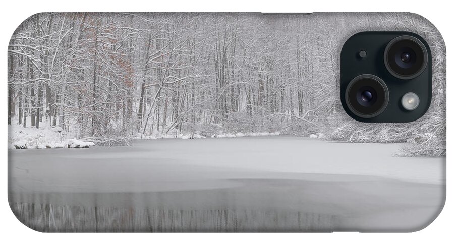 Pond iPhone Case featuring the photograph Winter Pond Coloratura The Signature Series by Angelo Marcialis
