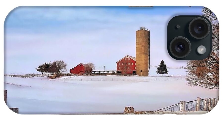 Indiana iPhone Case featuring the photograph Winter Red by Andrea Platt