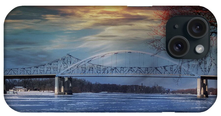 Bridge iPhone Case featuring the photograph Winter Sun Over Bridge by Phil S Addis