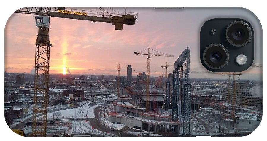 E.g. Crane iPhone Case featuring the photograph Winter Sunrise by Peter Wagener