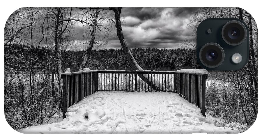 Winter iPhone Case featuring the photograph Winter View Black and White by Scott Olsen