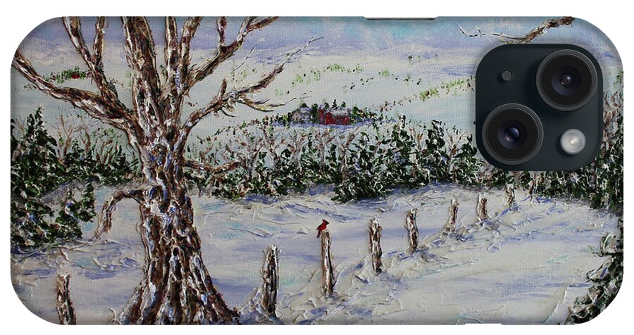 Snow iPhone Case featuring the painting Winter Wonderland by Linda Donlin