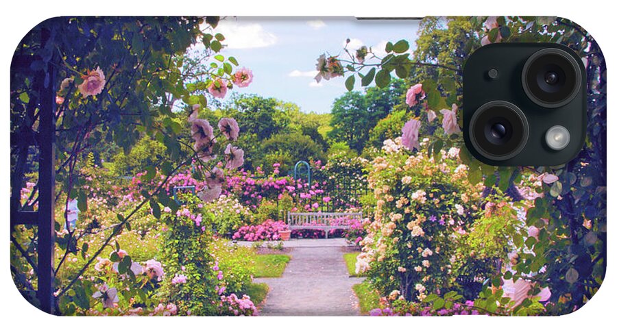 Rose Garden iPhone Case featuring the photograph Garden Gazebo View by Jessica Jenney