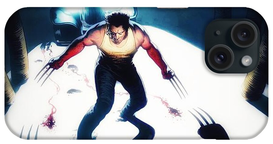 Wolverine iPhone Case featuring the digital art Wolverine by HELGE Art Gallery