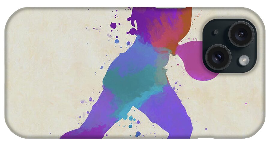 Woman Playing Basketball iPhone Case featuring the painting Woman Playing Basketball by Dan Sproul