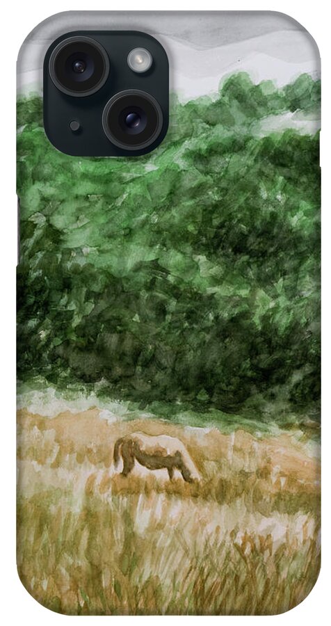 Landscape iPhone Case featuring the painting Wonderful Denmark by Hans Egil Saele