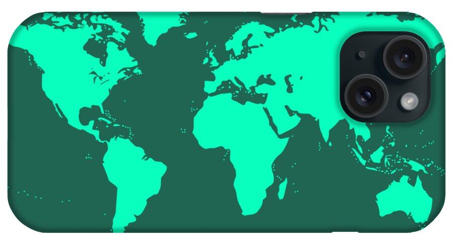 Earth iPhone Case featuring the mixed media World Map by Vintage Collectables