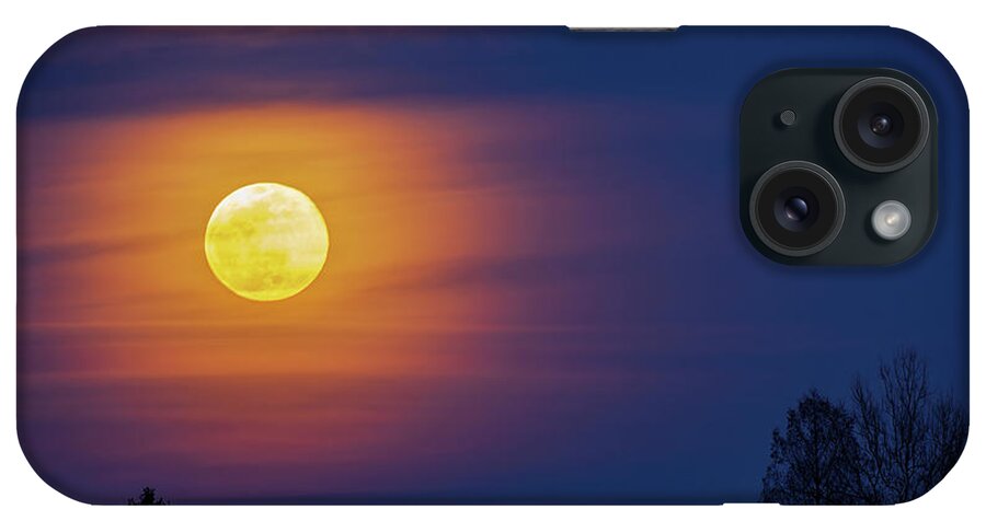 Moon iPhone Case featuring the photograph Worm Moon Over Allentown by Jason Fink
