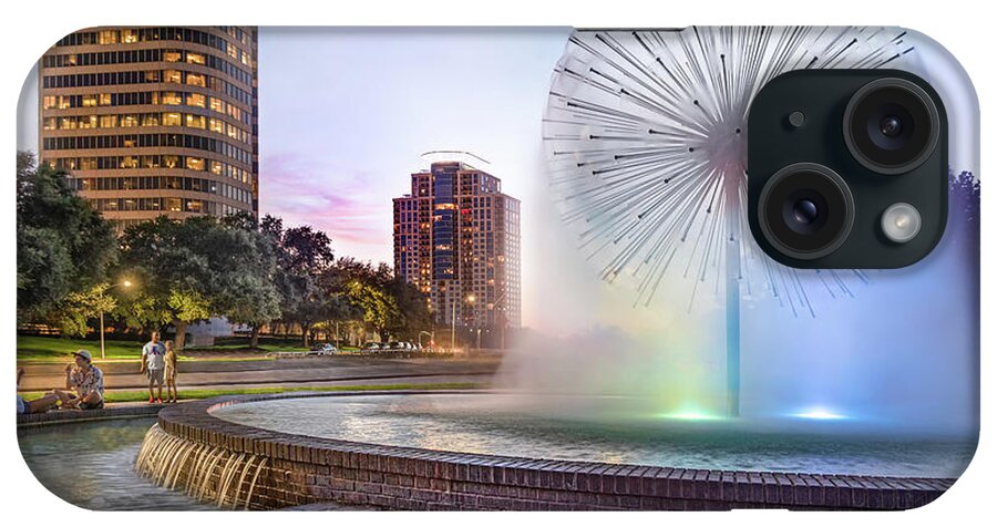 Allen Parkway iPhone Case featuring the photograph Wortham Fountain by James Woody