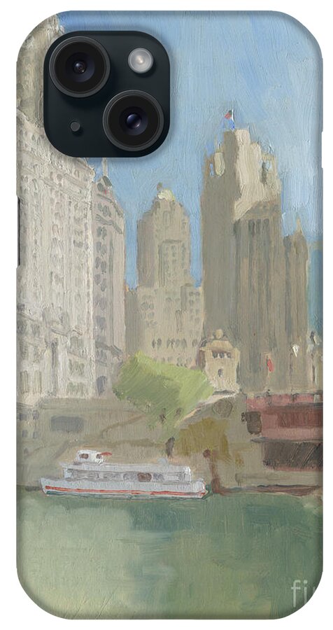 Wrigley Building iPhone Case featuring the painting Wrigley Building by Paul Strahm