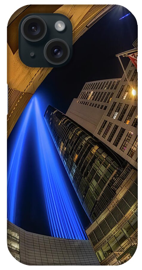 Nyc Skyline iPhone Case featuring the photograph WTC 911 Tribute In Light by Susan Candelario