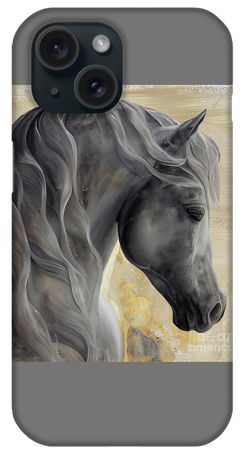 Marble Horse iPhone Case featuring the painting Checkmate II by Mindy Sommers
