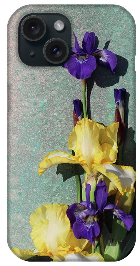 Yellow And Purple Iris iPhone Case featuring the photograph Yellow and Purple Iris by Paul Gaj