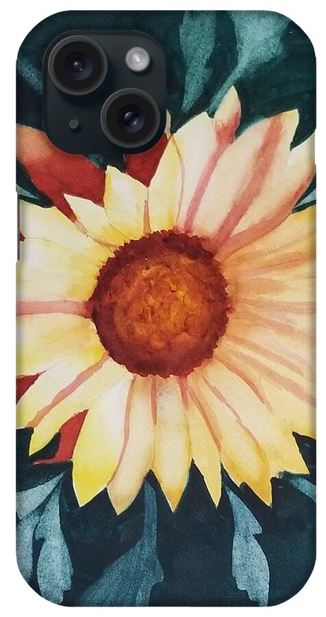 Yellow Daisy iPhone Case featuring the painting Yellow Daisy by Elise Boam
